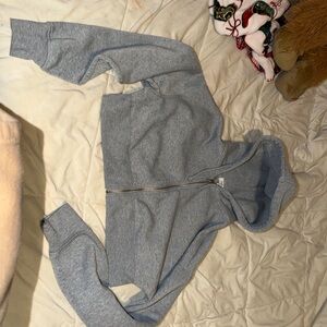 Refuge Heather Gray Zip-Up Hoodie